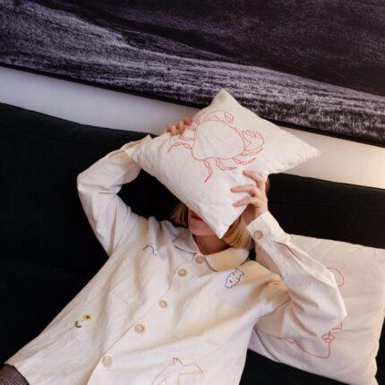 Vase Flower & Bird Embroided Shirt